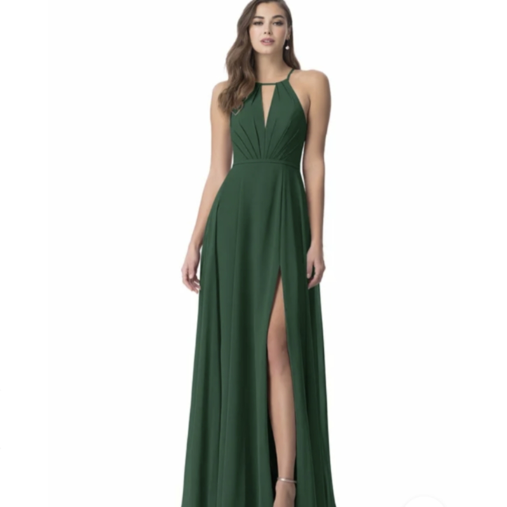 Azazie Green Evaleen Bridesmaid Dress *unaltered*